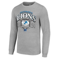 Detroit Lions Starter Retro Long Sleeve Graphic T-Shirt - Heather Gray T-shirts