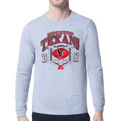 Houston Texans Starter Retro Long Sleeve Graphic T-Shirt - Heather Gray T-shirts