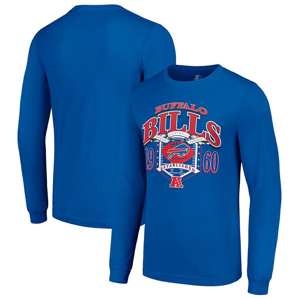 Buffalo Bills Starter Retro Long Sleeve Graphic T-Shirt - Royal T-shirts