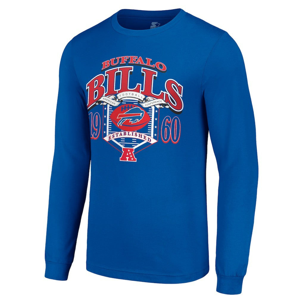 Buffalo Bills Starter Retro Long Sleeve Graphic T-Shirt - Royal T-shirts