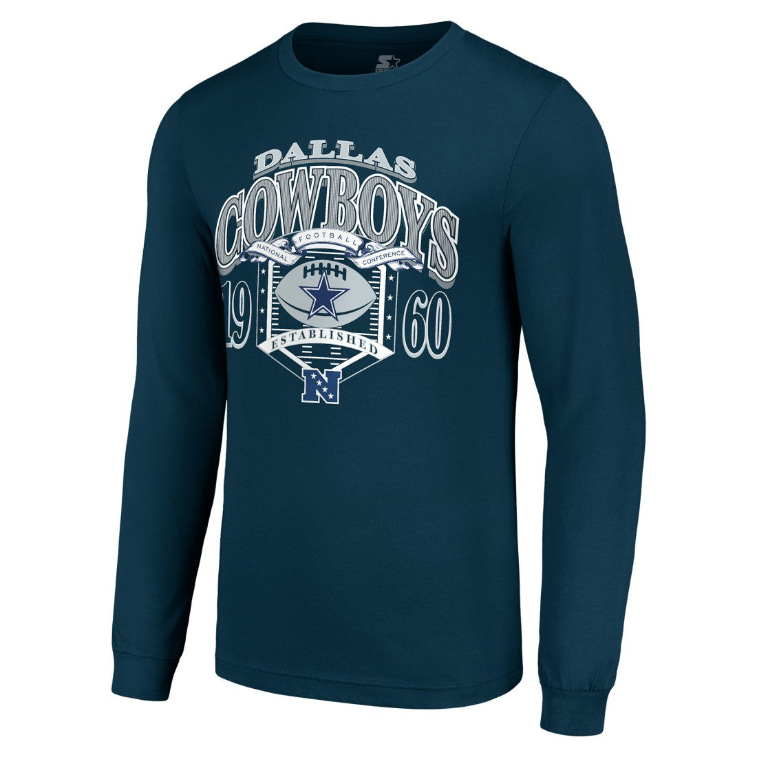 Dallas Cowboys Starter Retro Long Sleeve Graphic T-Shirt - Navy T-shirts