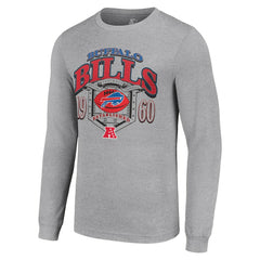 Buffalo Bills Starter Retro Long Sleeve Graphic T-Shirt - Heather Gray T-shirts