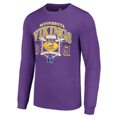 Minnesota Vikings Starter Retro Long Sleeve Graphic T-Shirt - Purple T-shirts