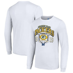 Green Bay Packers Starter Retro Long Sleeve Graphic T-Shirt - White T-shirts