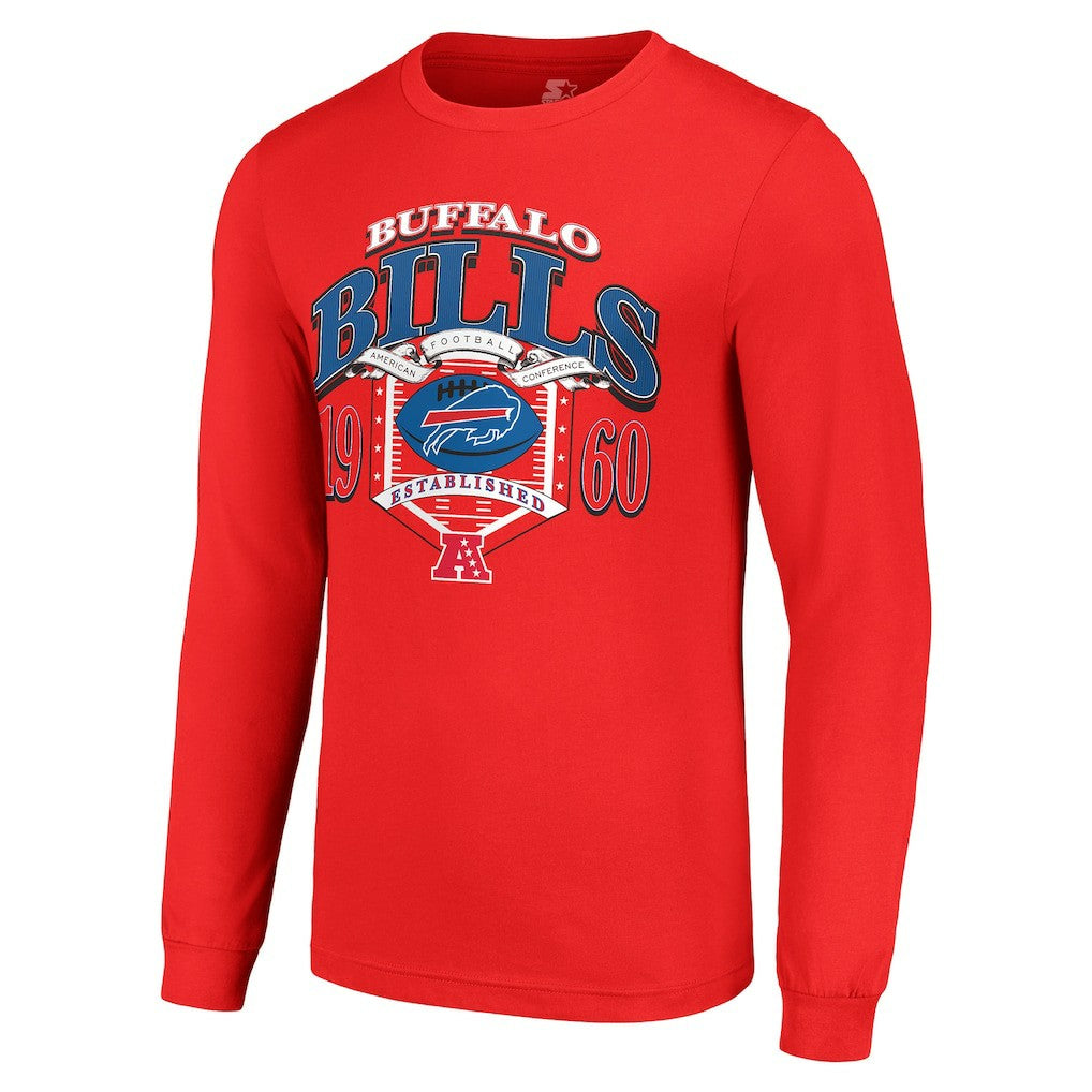 Buffalo Bills Starter Retro Long Sleeve Graphic T-Shirt - Red T-shirts