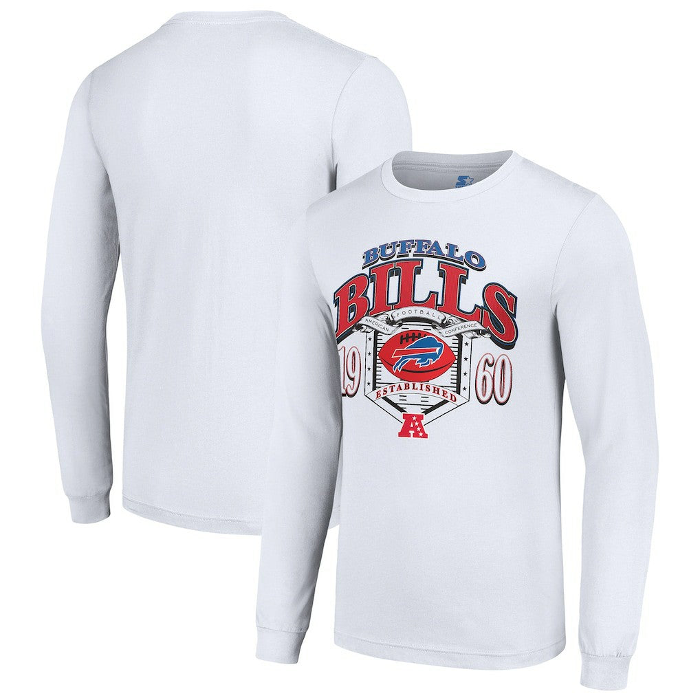 Buffalo Bills Starter Retro Long Sleeve Graphic T-Shirt - White T-shirts