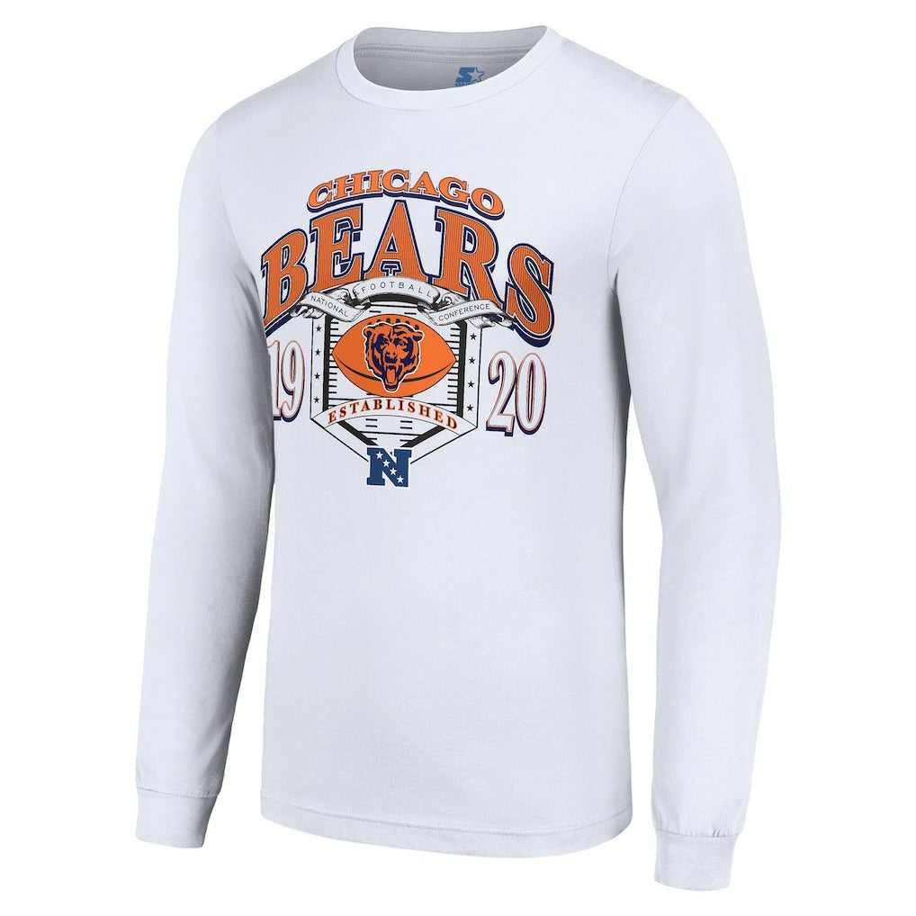 Chicago Bears Starter Retro Long Sleeve Graphic T-Shirt - White T-shirts