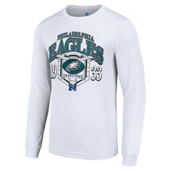Philadelphia Eagles Starter Retro Long Sleeve Graphic T-Shirt - White T-shirts