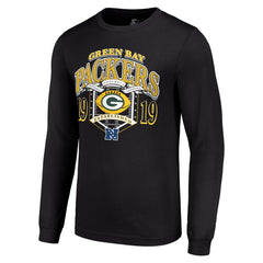 Green Bay Packers Starter Retro Long Sleeve Graphic T-Shirt - Black T-shirts