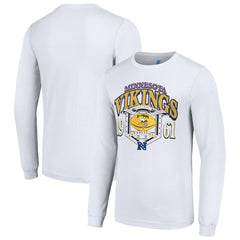 Minnesota Vikings Starter Retro Long Sleeve Graphic T-Shirt - White T-shirts