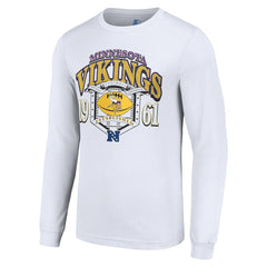 Minnesota Vikings Starter Retro Long Sleeve Graphic T-Shirt - White T-shirts