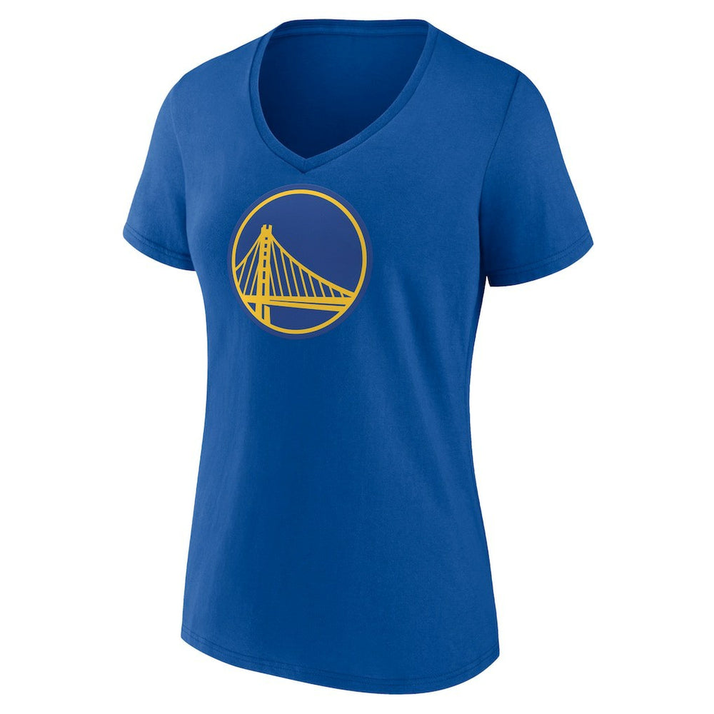 Golden State Warriors Women's Primary Logo V-Neck T-Shirt Royal