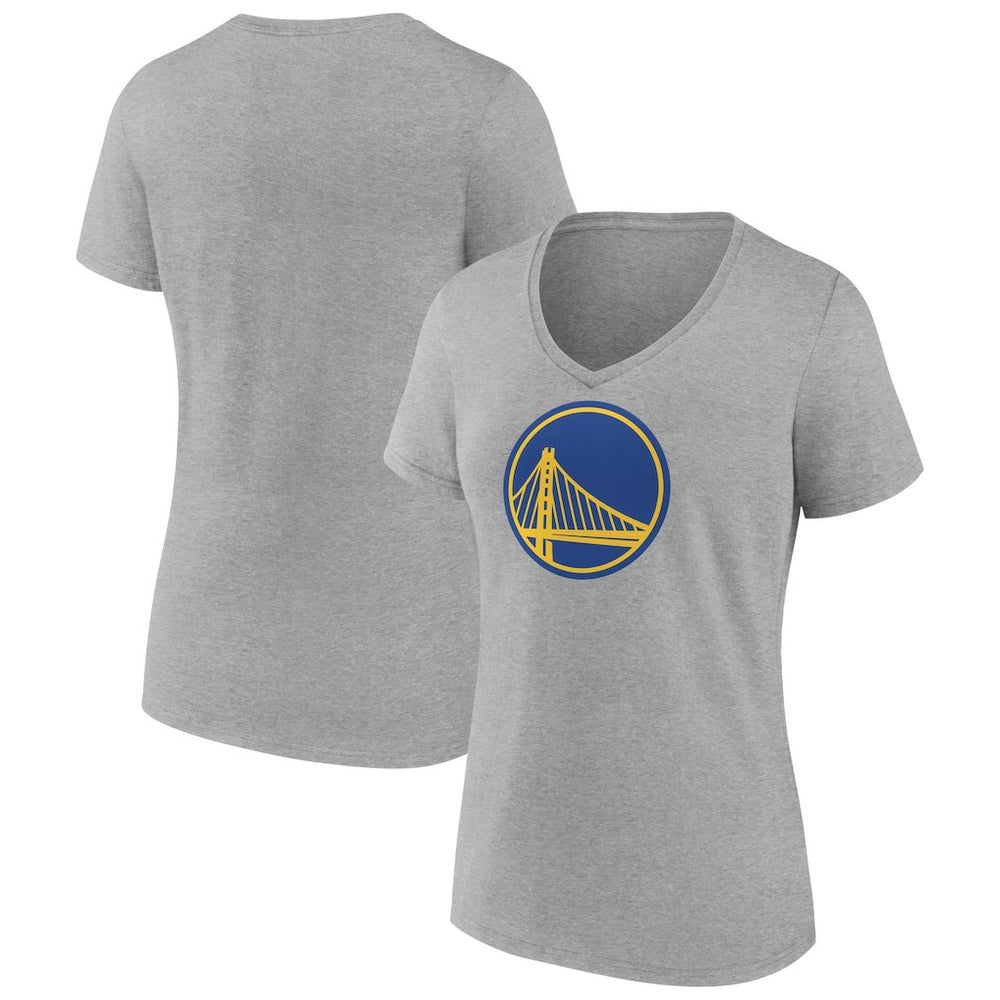Golden State Warriors Women's Primary Logo V-Neck T-Shirt Gray outlet