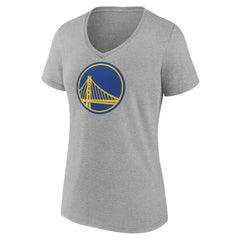 Golden State Warriors Women's Primary Logo V-Neck T-Shirt Gray outlet