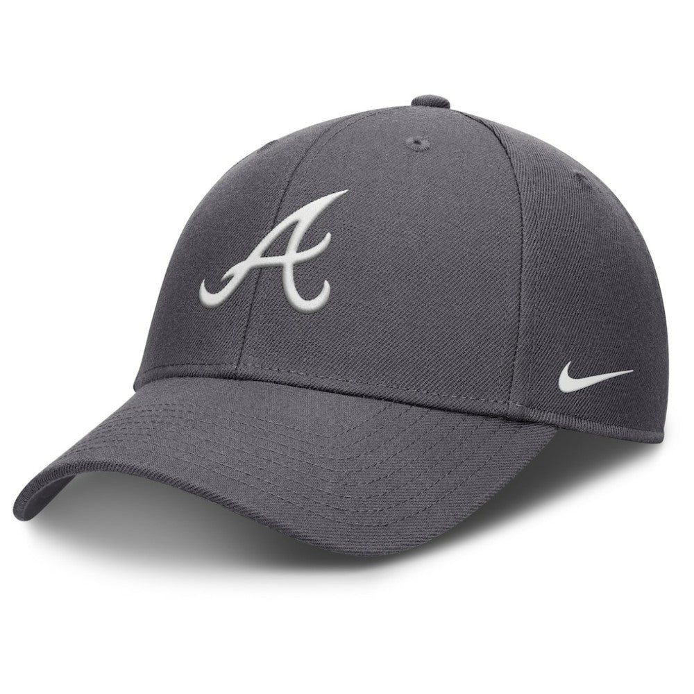 Atlanta Braves Nike Club Performance Adjustable Hat - Gray Hats