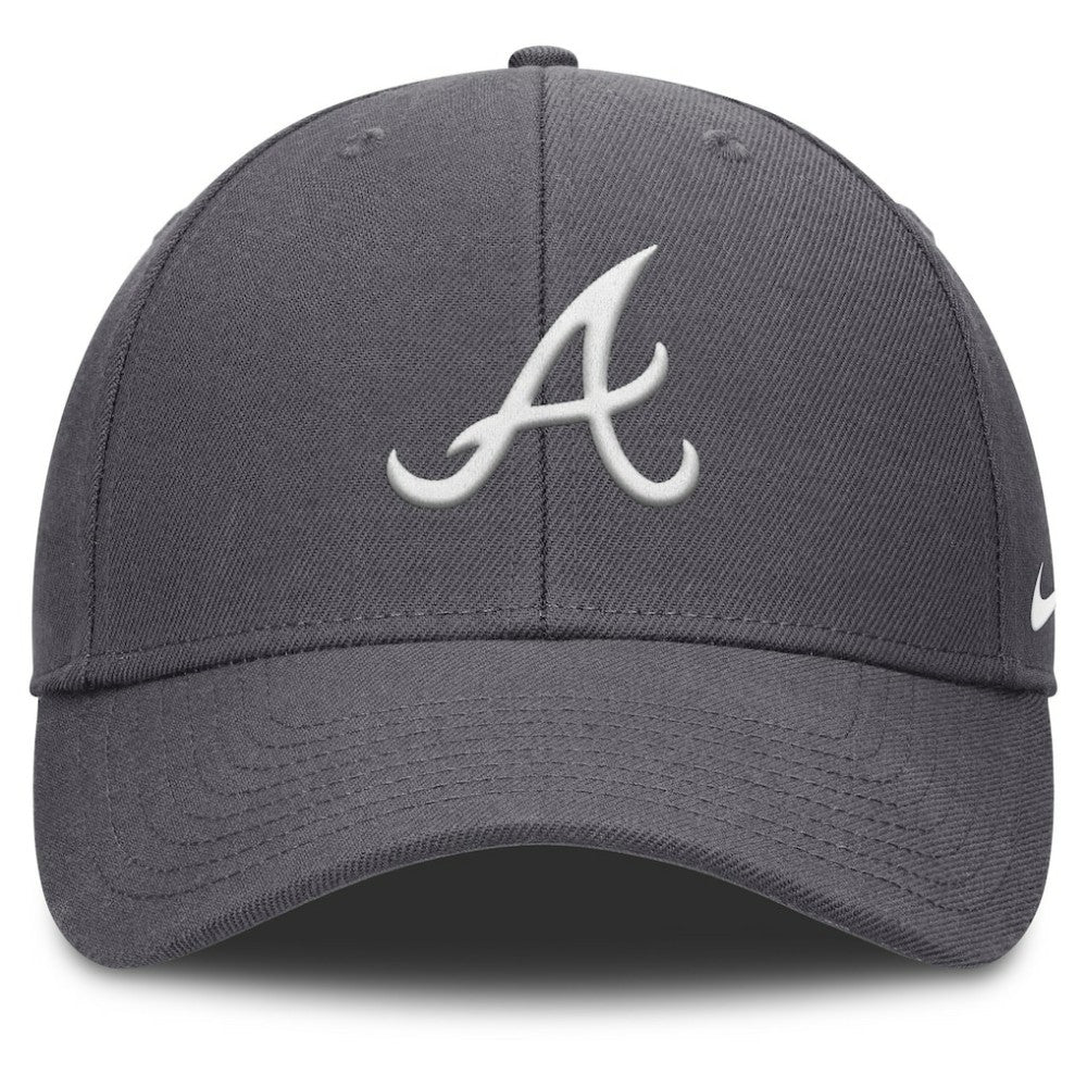 Atlanta Braves Nike Club Performance Adjustable Hat - Gray Hats