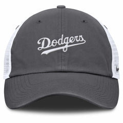 Los Angeles Dodgers Nike Wordmark Club Adjustable Trucker Hat - Gray Hats