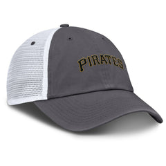 Pittsburgh Pirates Nike Wordmark Club Adjustable Trucker Hat - Gray Hats