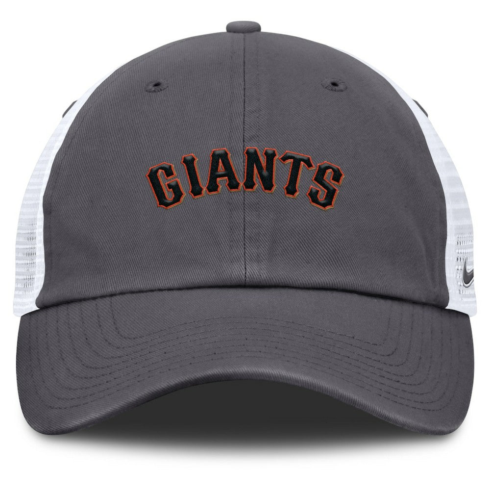 San Francisco Giants Nike Wordmark Club Adjustable Trucker Hat - Gray Hats