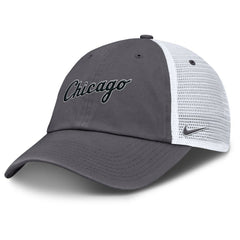 Chicago White Sox Nike Wordmark Club Adjustable Trucker Hat - Gray Hats