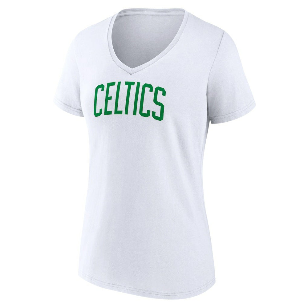 Boston Celtics Women's Wordmark Home V-Neck T-Shirt White outlet