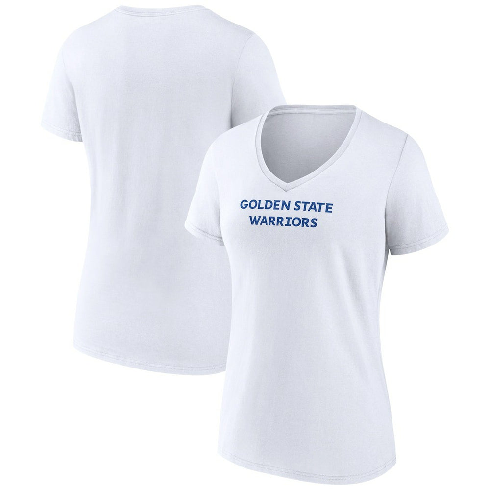 Golden State Warriors Women's Wordmark Home V-Neck T-Shirt White