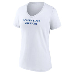 Golden State Warriors Women's Wordmark Home V-Neck T-Shirt White