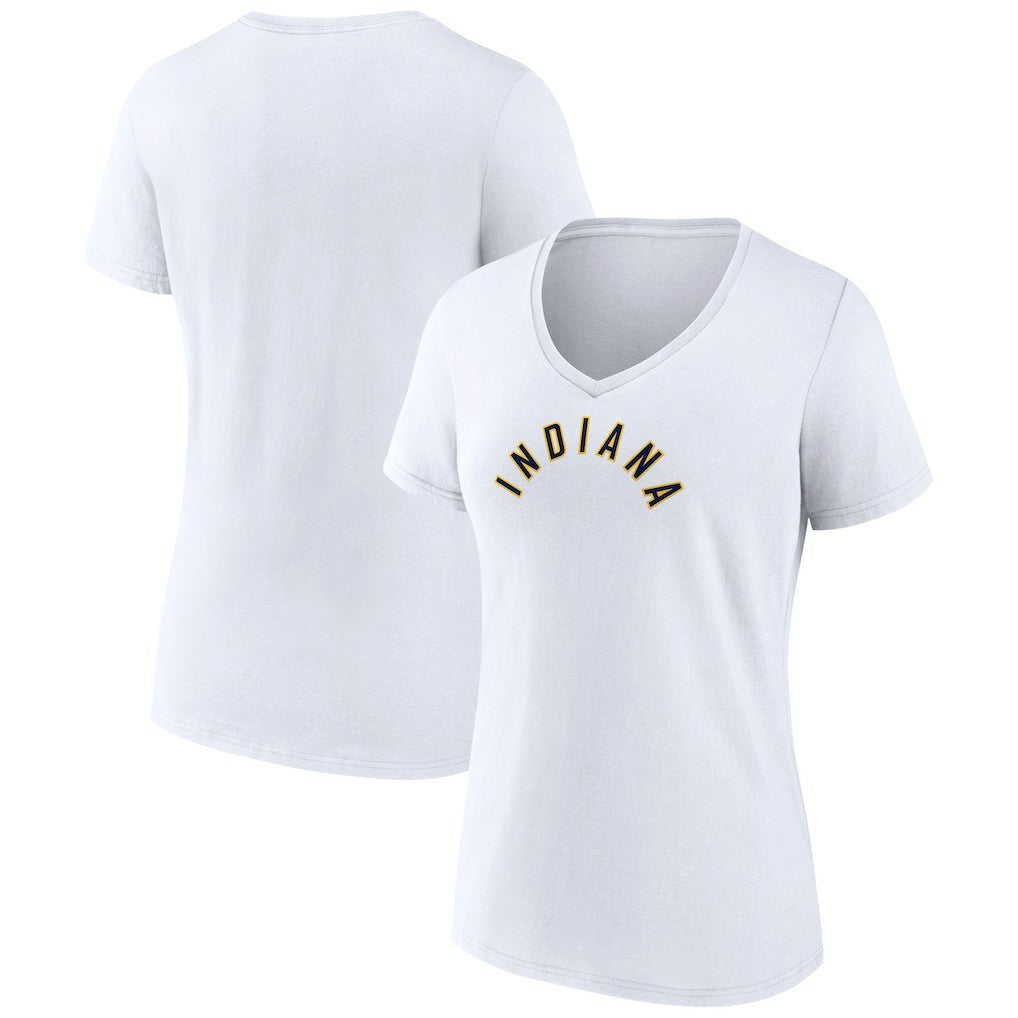 Indiana Pacers Women's Wordmark Home V-Neck T-Shirt White outlet