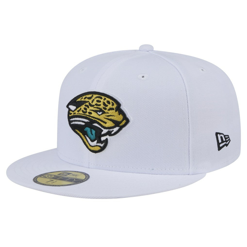 Jacksonville Jaguars New Era Throwback Logo Omaha 59FIFTY Fitted Hat - White Hats