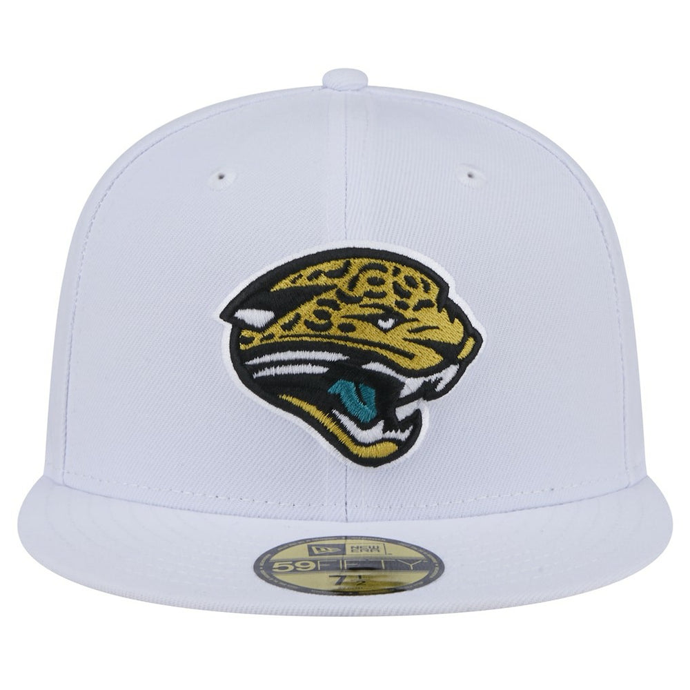 Jacksonville Jaguars New Era Throwback Logo Omaha 59FIFTY Fitted Hat - White Hats