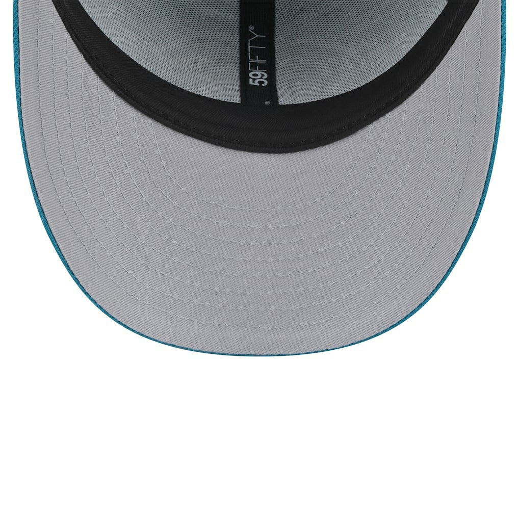 Jacksonville Jaguars New Era Throwback Logo Omaha Low Profile 59FIFTY Fitted Hat - Teal Hats