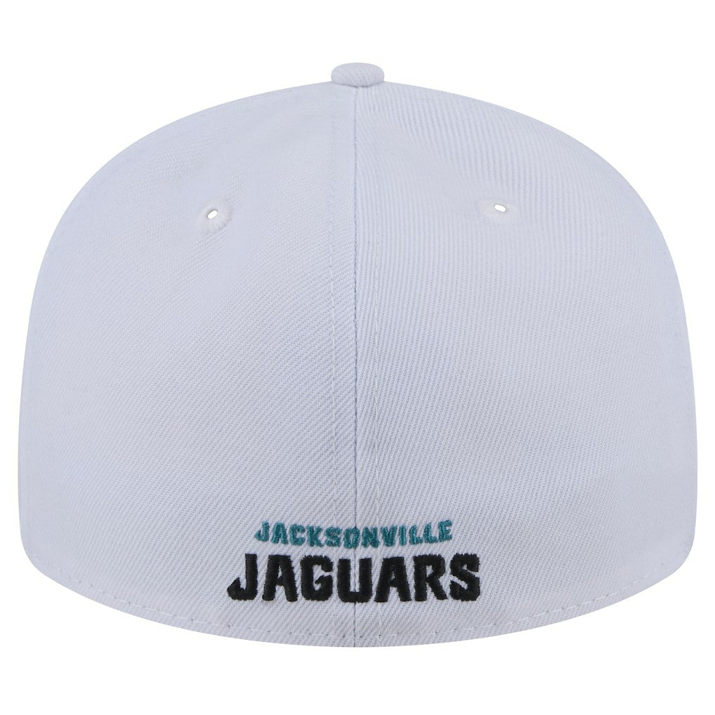 Jacksonville Jaguars New Era Throwback Logo Omaha Low Profile 59FIFTY Fitted Hat - White Hats