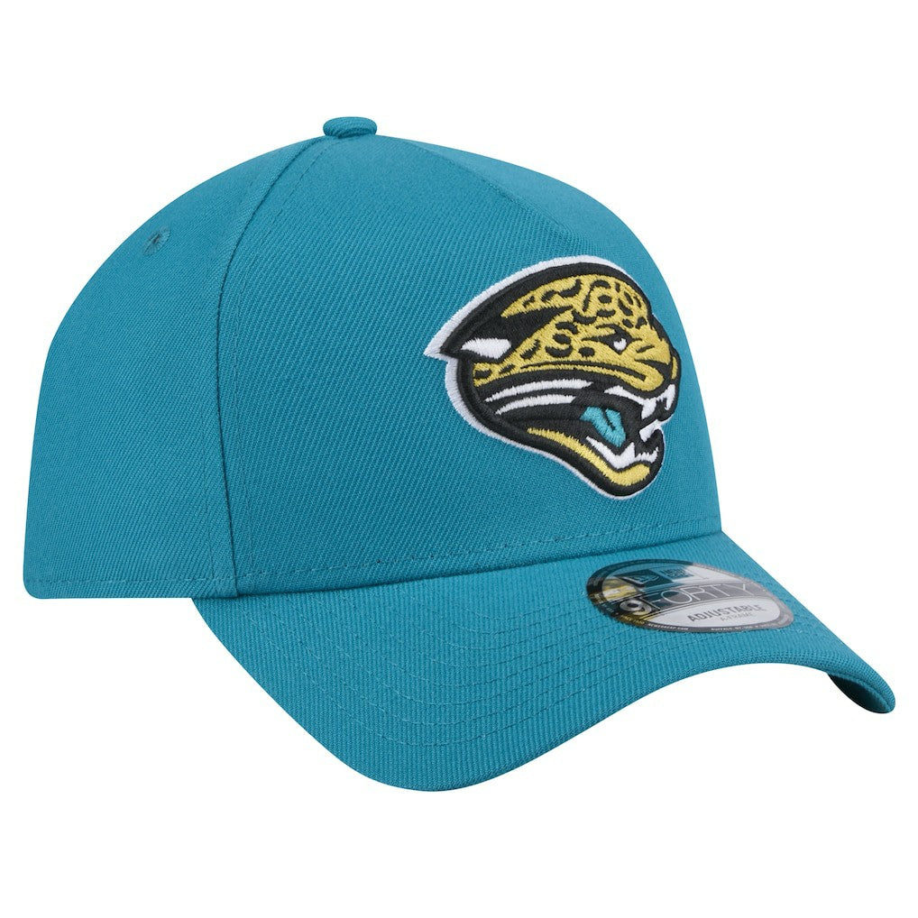 Jacksonville Jaguars New Era Throwback Logo Standard A-Frame 9FORTY Adjustable Hat - Teal Hats