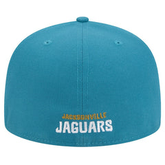 Jacksonville Jaguars New Era Throwback Crawl Omaha 59FIFTY Fitted Hat - Teal Hats