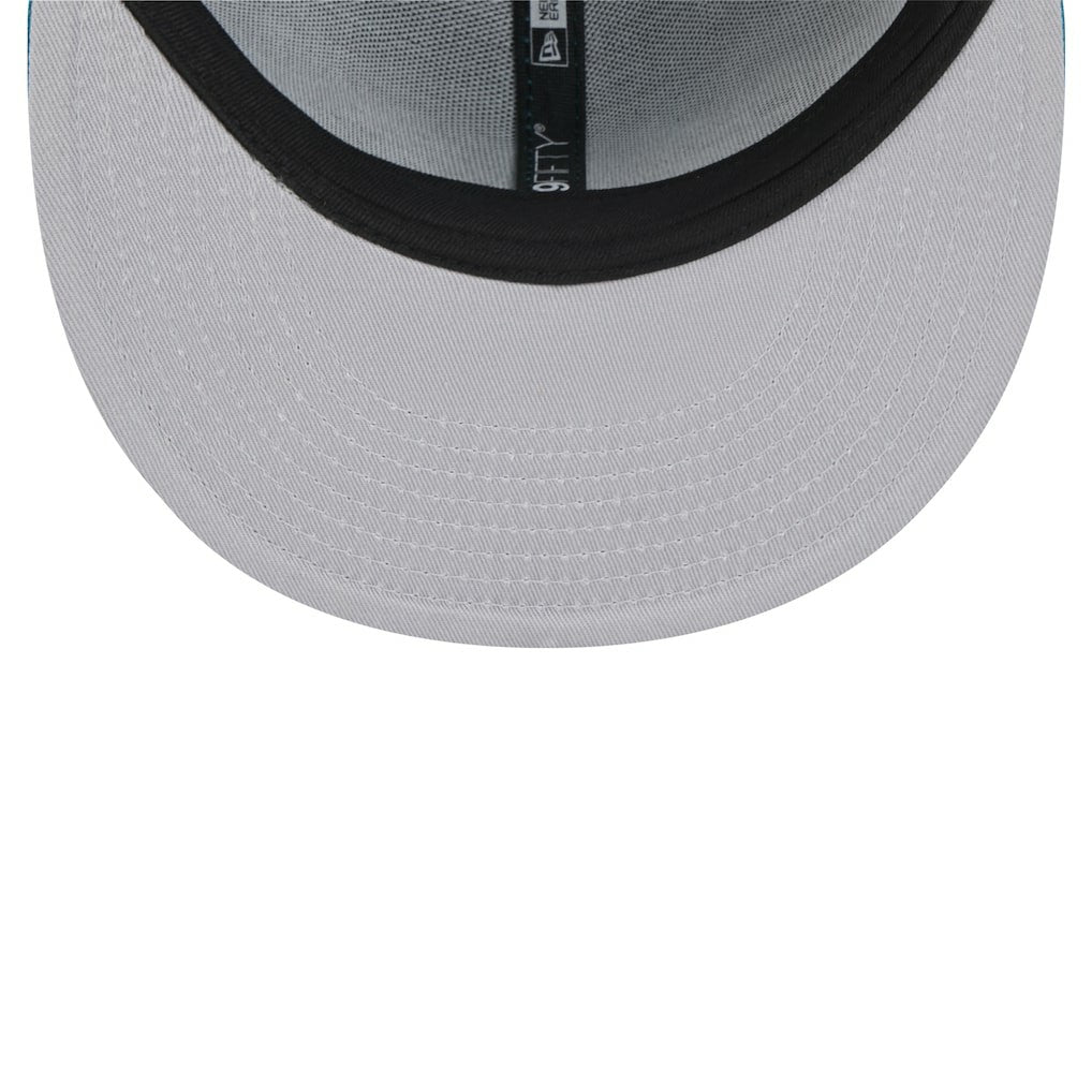 Jacksonville Jaguars New Era Throwback Crawl Omaha 59FIFTY Fitted Hat - Teal Hats