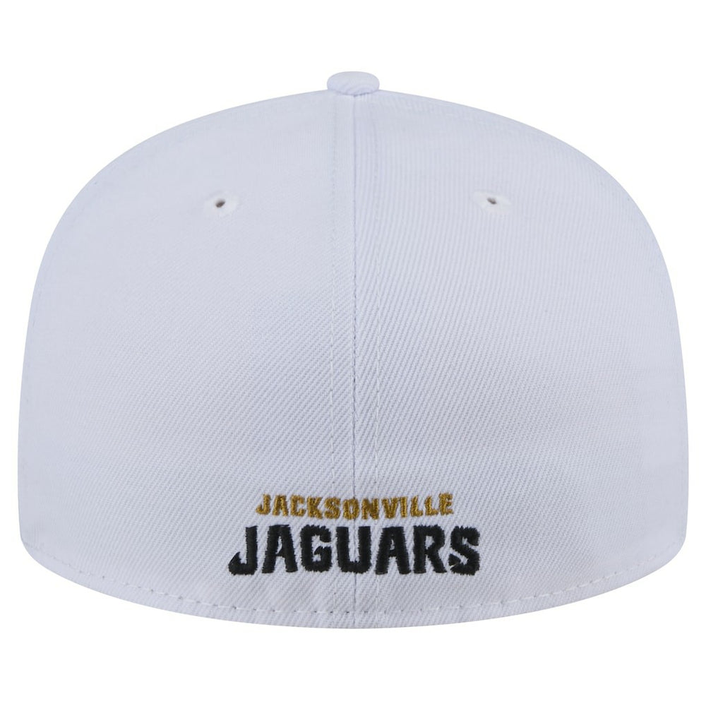 Jacksonville Jaguars New Era Throwback Crawl Omaha 59FIFTY Fitted Hat - White Hats