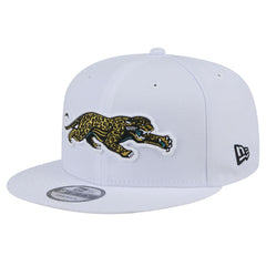 Jacksonville Jaguars New Era Throwback Crawl Standard 9FIFTY Snapback Hat - White Hats