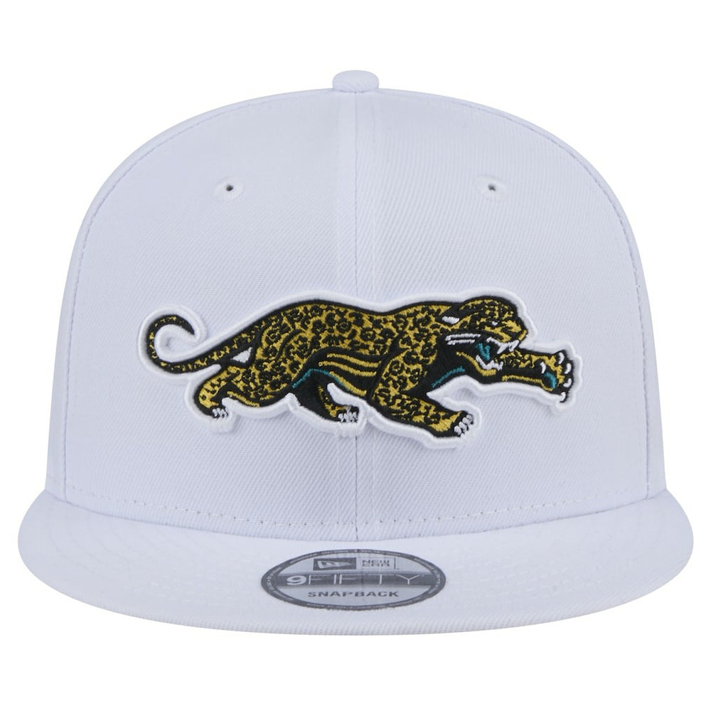 Jacksonville Jaguars New Era Throwback Crawl Standard 9FIFTY Snapback Hat - White Hats