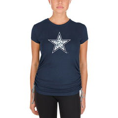 Dallas Cowboys New Era Women's Ruched Side T-Shirt - Navy T-shirts