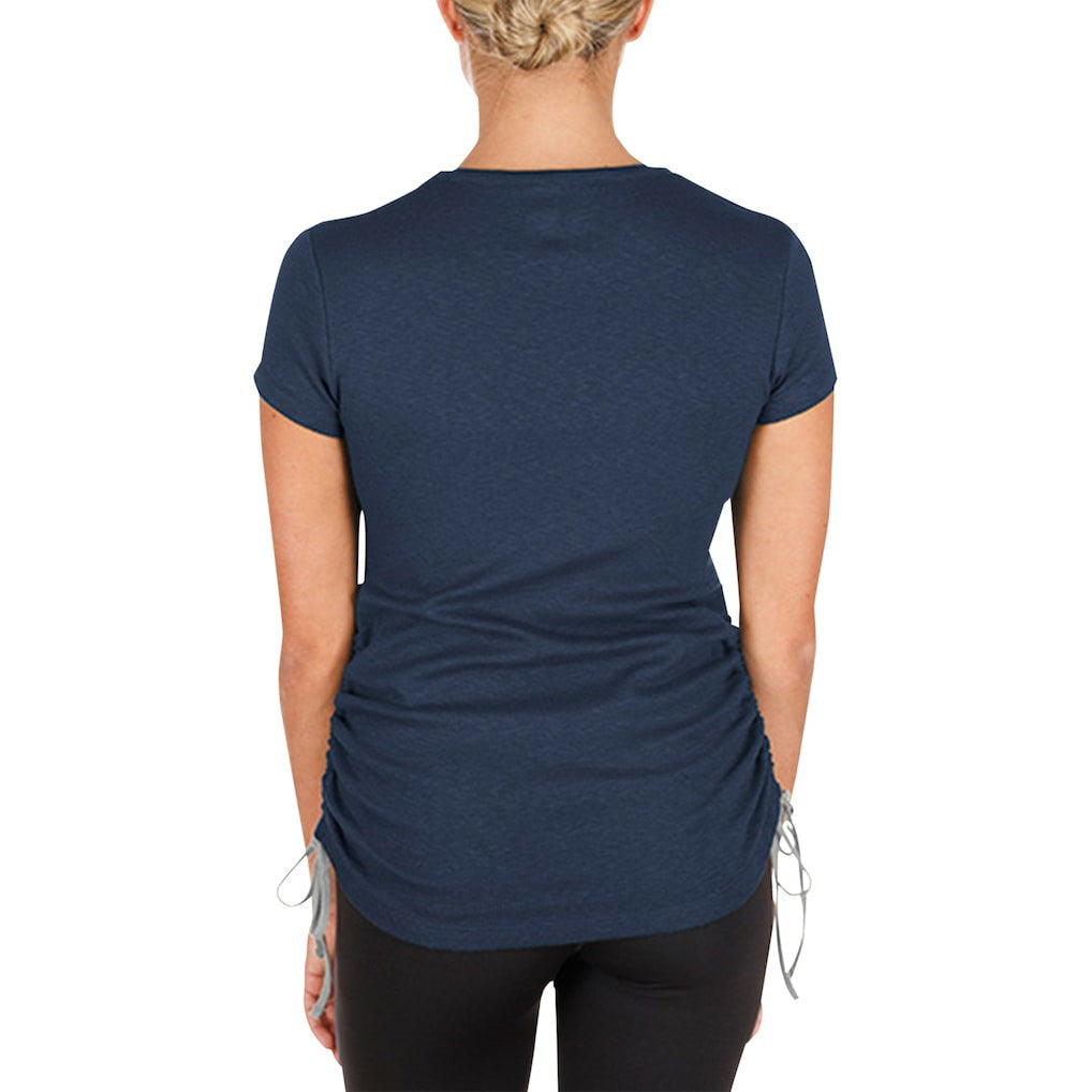Dallas Cowboys New Era Women's Ruched Side T-Shirt - Navy T-shirts