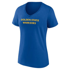 Golden State Warriors Women's Wordmark Team V-Neck T-Shirt Royal