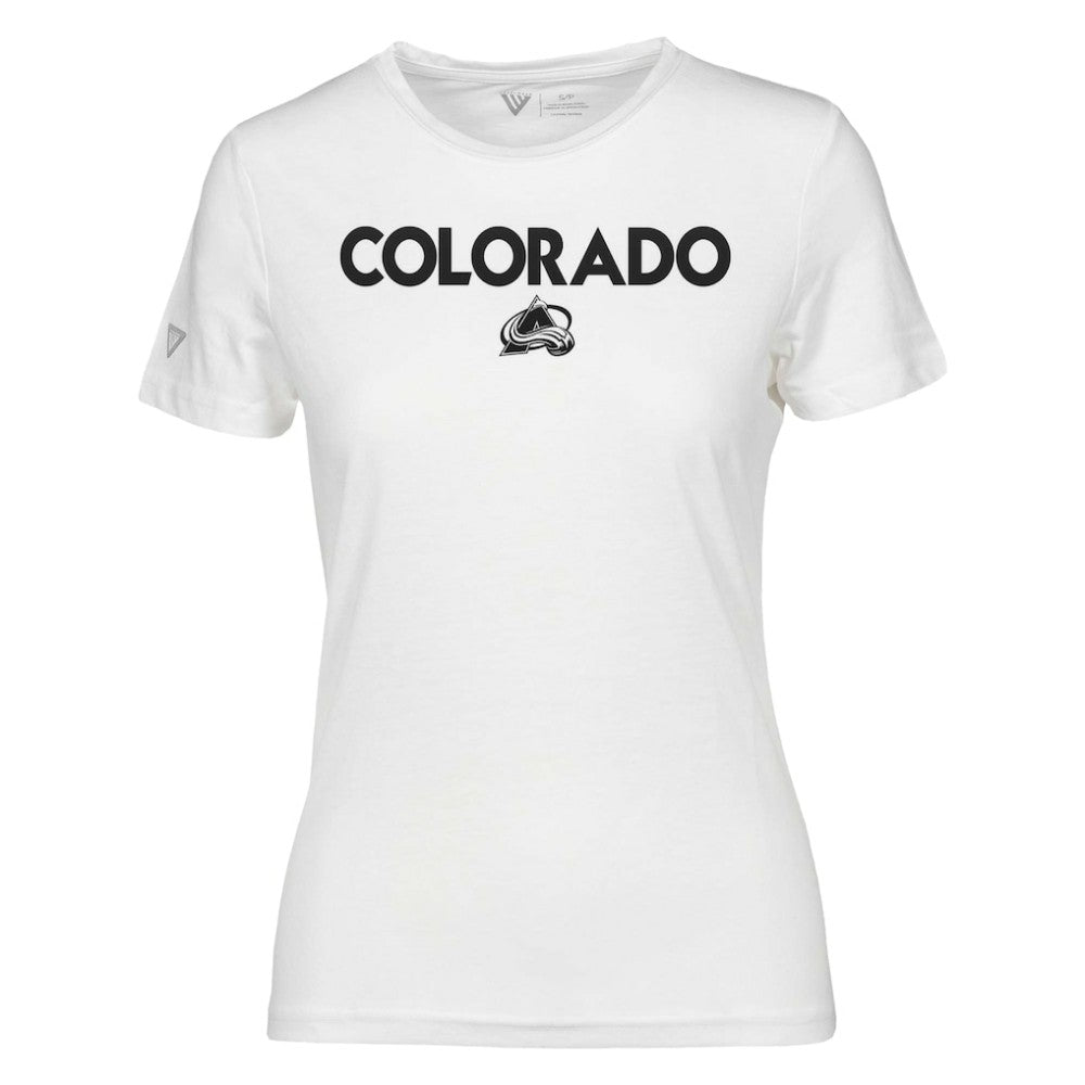 Colorado Avalanche Levelwear Women's Maddox City Capsule T-Shirt - White | US 201531163