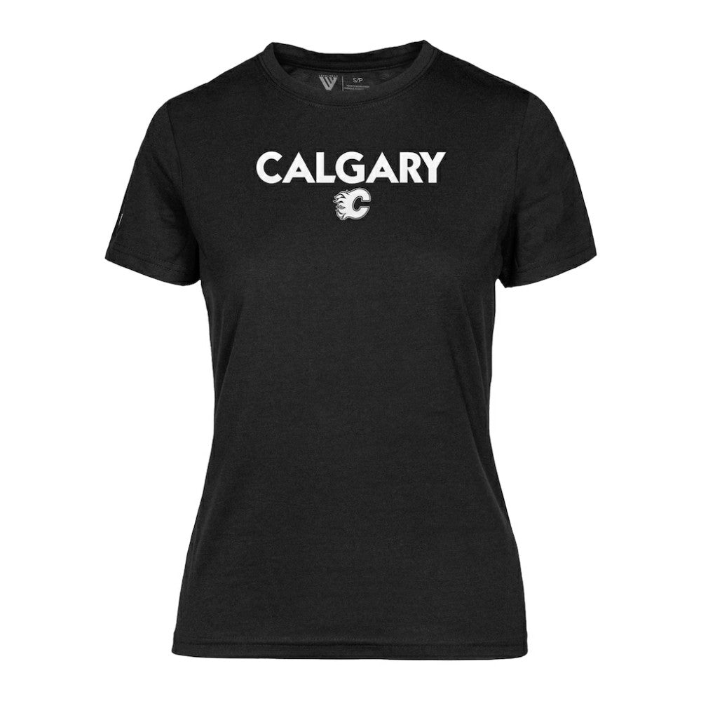 Calgary Flames Levelwear Women's Maddox City Capsule T-Shirt - Black | US 201531201