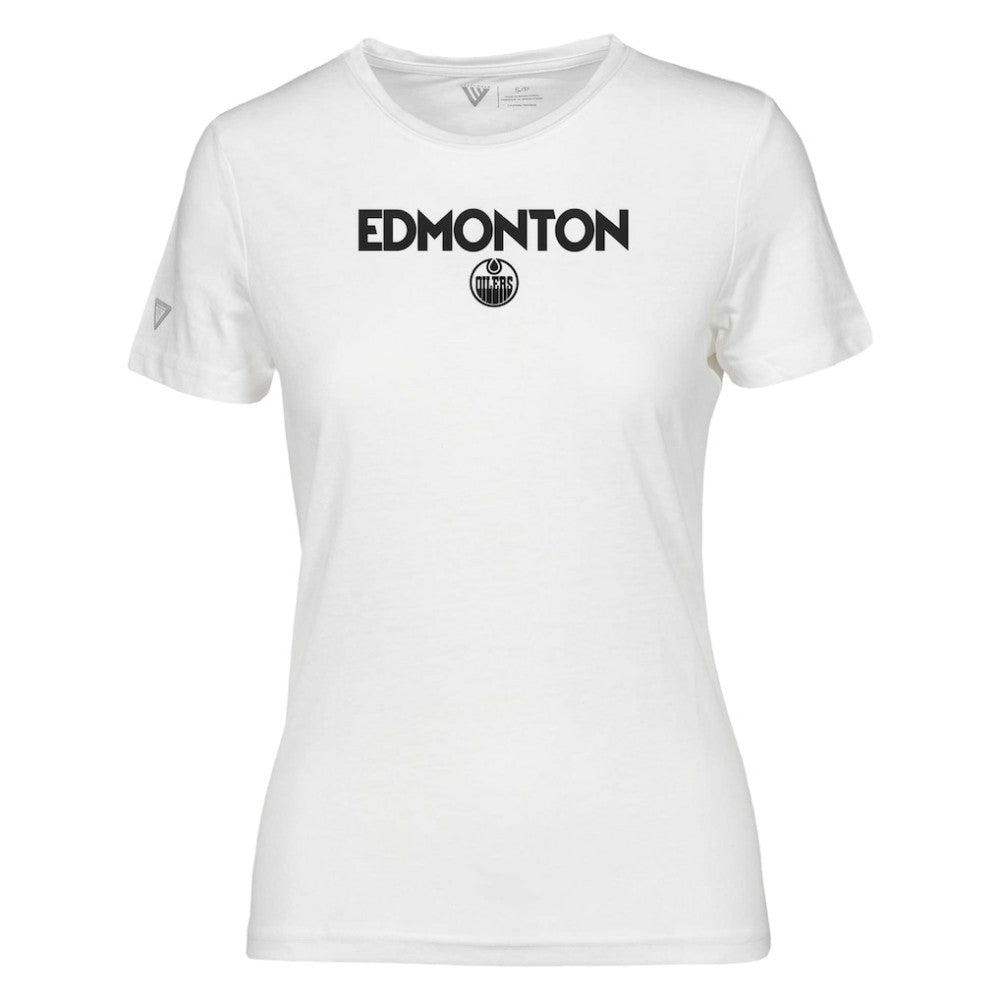 Edmonton Oilers Levelwear Women's Maddox City Capsule T-Shirt - White | US 201531214