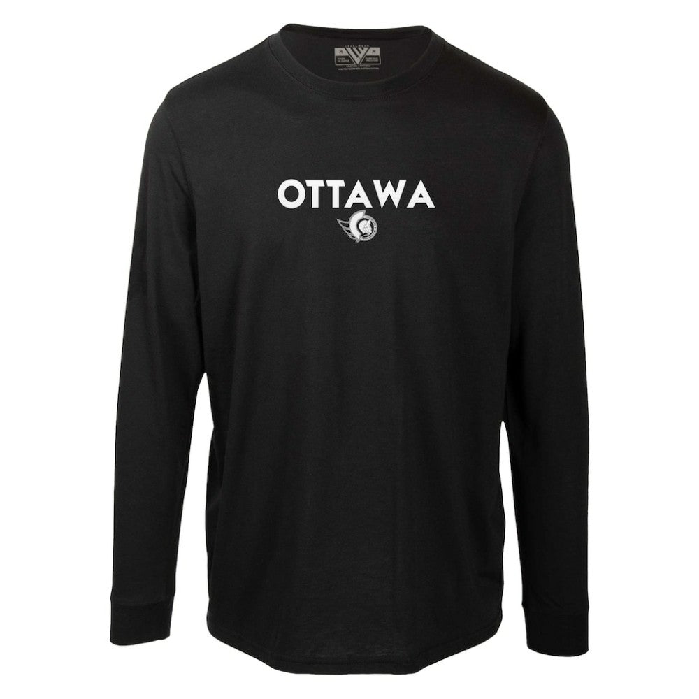 Ottawa Senators Levelwear Oscar City Capsule Long Sleeve T-Shirt - Black | US 201531242