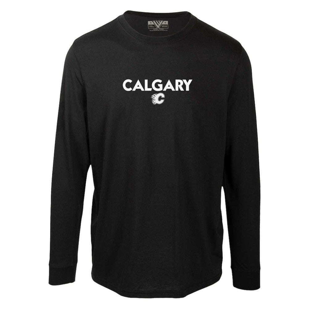 Calgary Flames Levelwear Oscar City Capsule Long Sleeve T-Shirt - Black | US 201531243