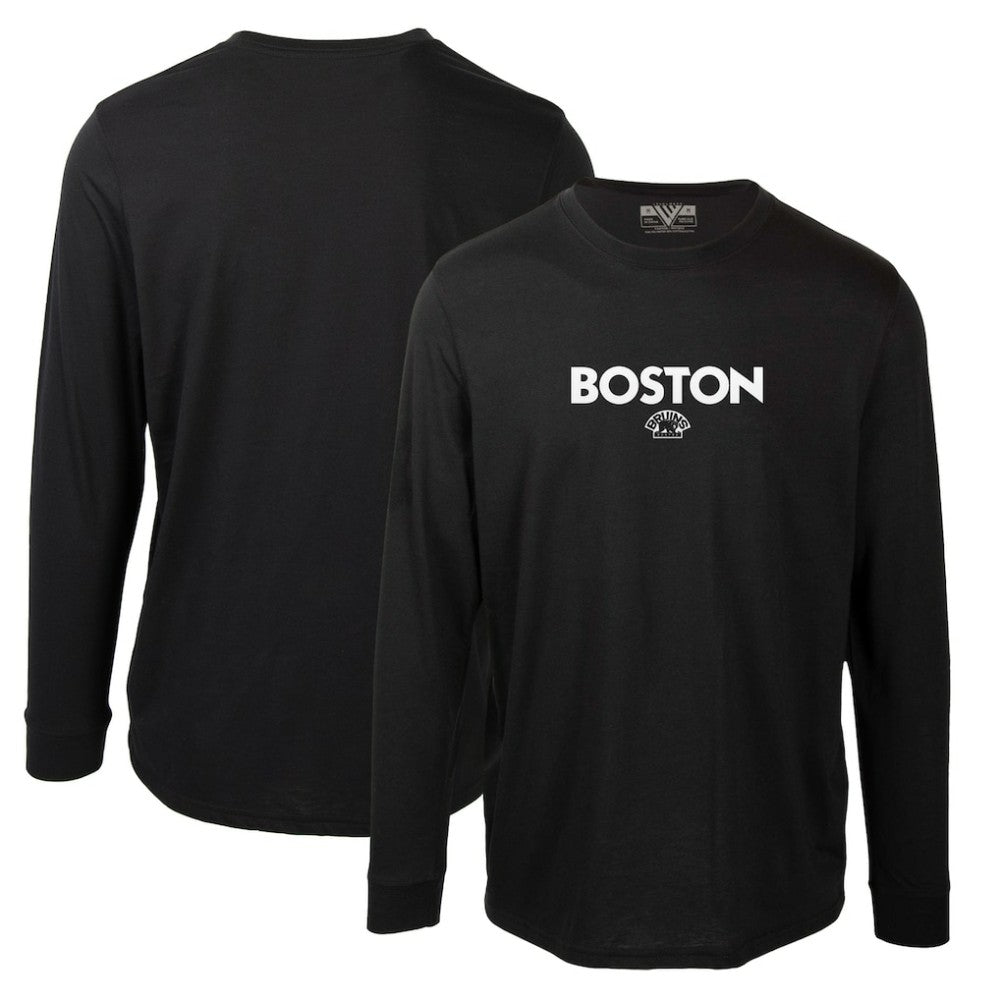 Boston Bruins Levelwear Oscar City Capsule Long Sleeve T-Shirt - Black | US 201531246