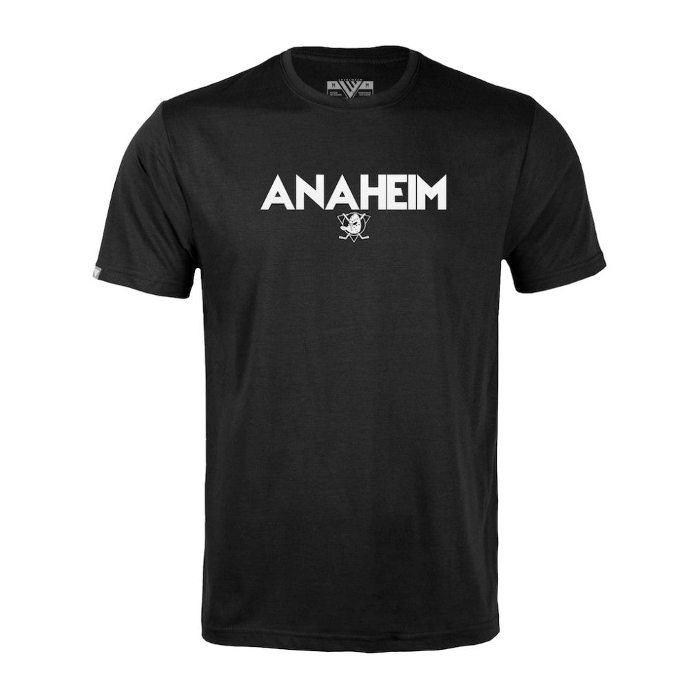 Anaheim Ducks Levelwear Richmond City Capsule T-Shirt - Black | US 201531273