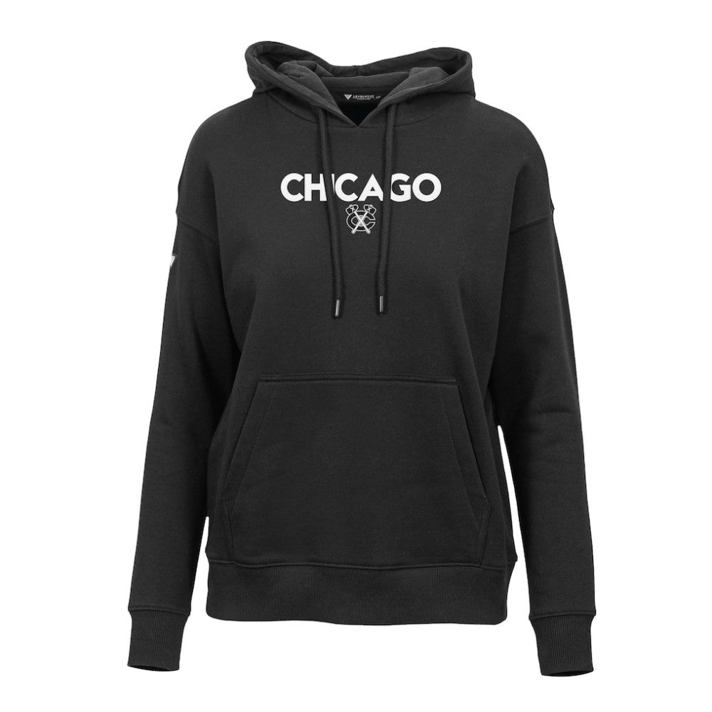 Chicago Blackhawks Levelwear Women's Adorn City Capsule Pullover Hoodie - Black | US 201531377