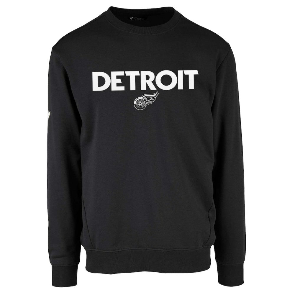 Detroit Red Wings Levelwear Zane City Capsule Pullover Sweatshirt - Black | US 201531378